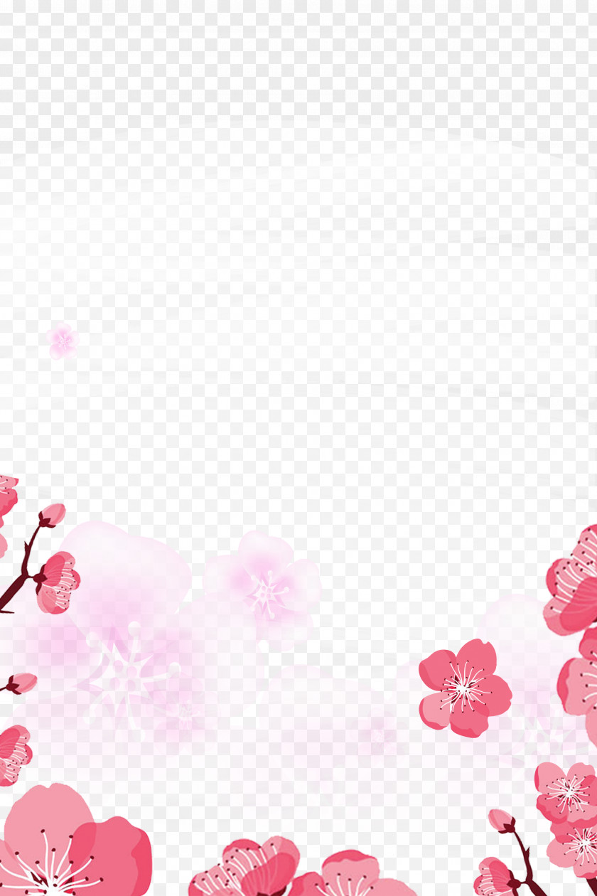 Pink Hand-painted Peach Border Texture Mapping PNG