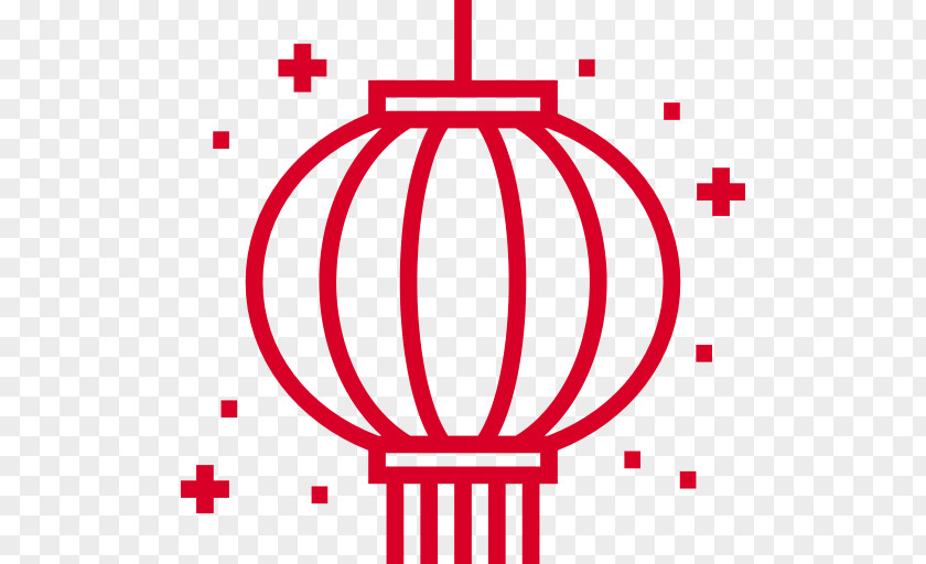 Red Lantern Flowers Adobe Illustrator Icon Design PNG