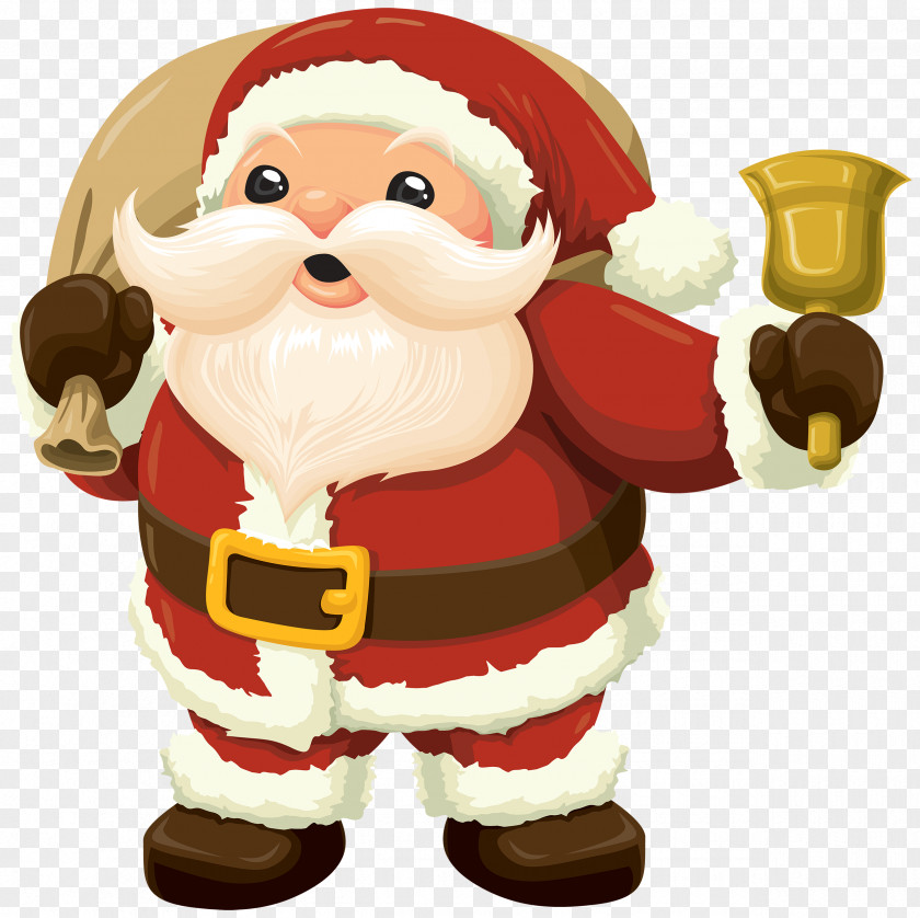 Santa Claus Jingle Bell Clip Art PNG