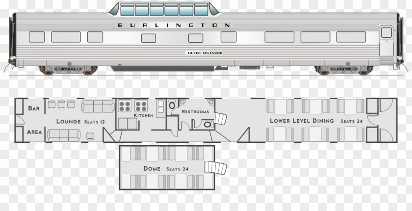 Train Amtrak Rail Transport Passenger Car Dome PNG