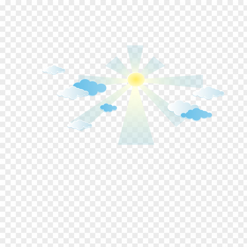 Vector Sun Rays Blue Sky Pattern PNG