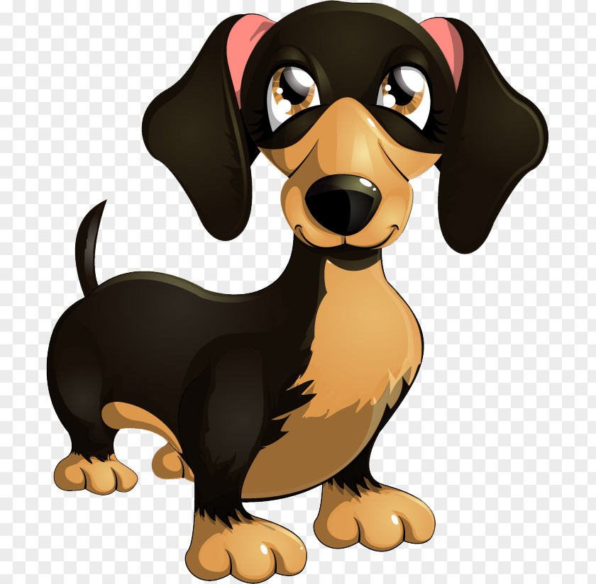 Cartoon Husky Dachshund Puppy Cavalier King Charles Spaniel Clip Art PNG