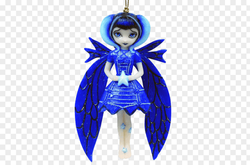 Fairy Strangeling: The Art Of Jasmine Becket-Griffith Cobalt Blue Christmas Ornament Figurine PNG