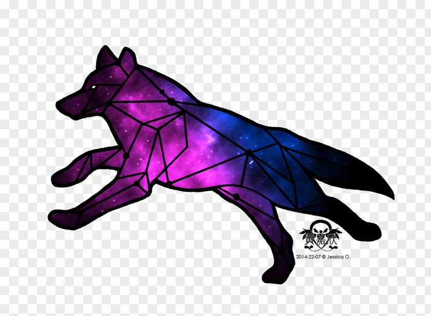 Galaxy Gray Wolf Constellation Lupus Tattoo Canidae PNG