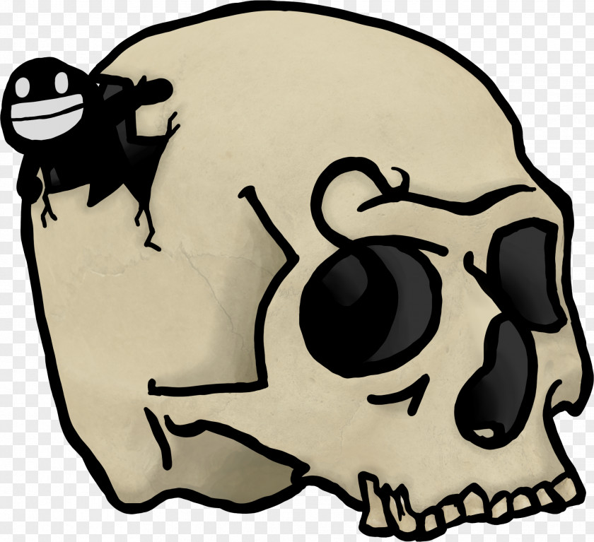 Sticker Bone Skull Cartoon PNG