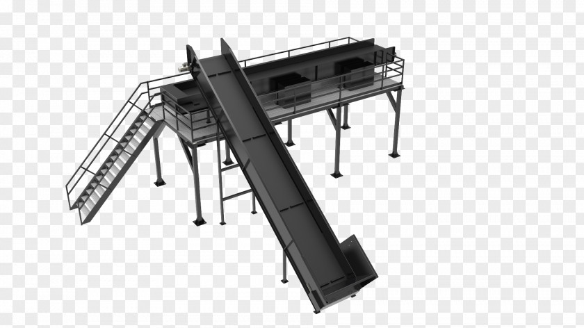 Waste Sorting Conveyor System Belt Manufacturing Bulk Cargo Material PNG