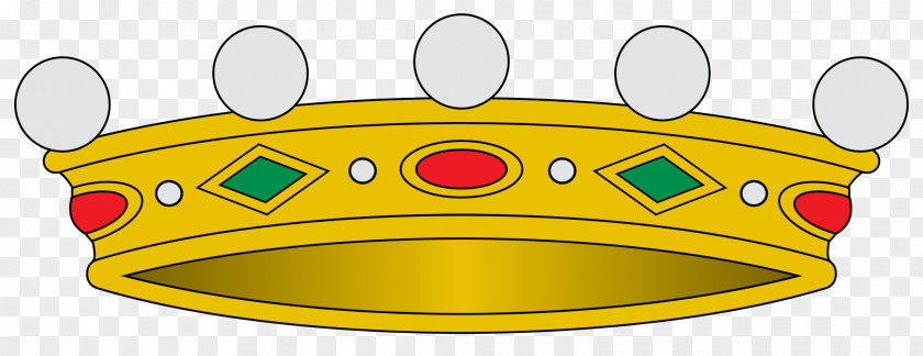 Yellow Count Cartoon Crown PNG