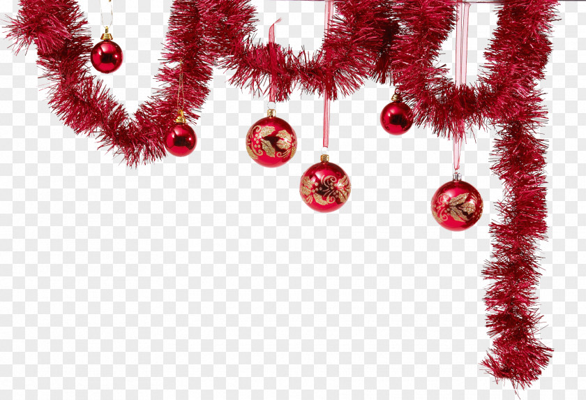 Christmas Red Bell Creative Tree Ornament Tinsel Decoration PNG