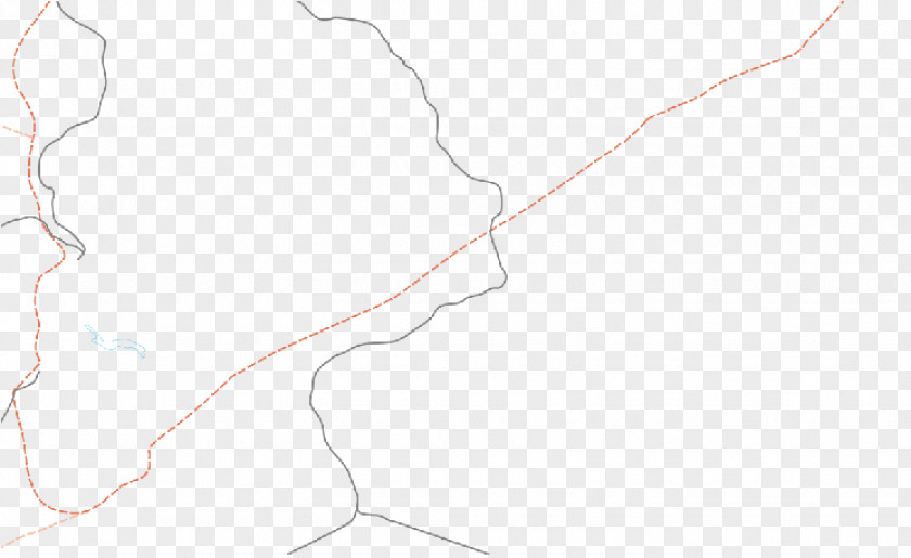 Scottish Highlands White Map Line Art PNG