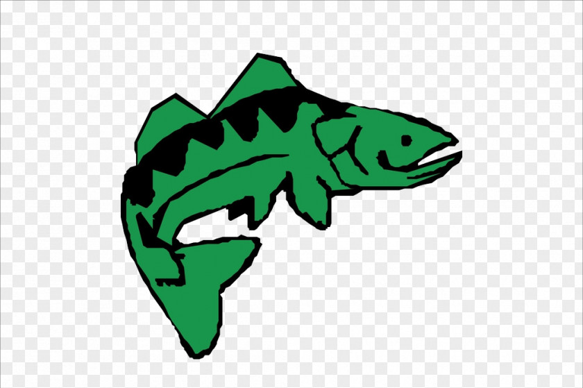 Free Floating Fish Painted Dark Green To Pull The Material Illustration PNG