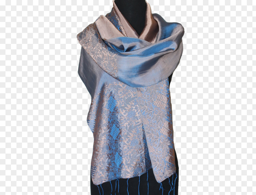 One Size StoleSilk Scarf Turquoise Neck SPECIAL SALE!!! Fandori Silk With Contrasting Color PNG
