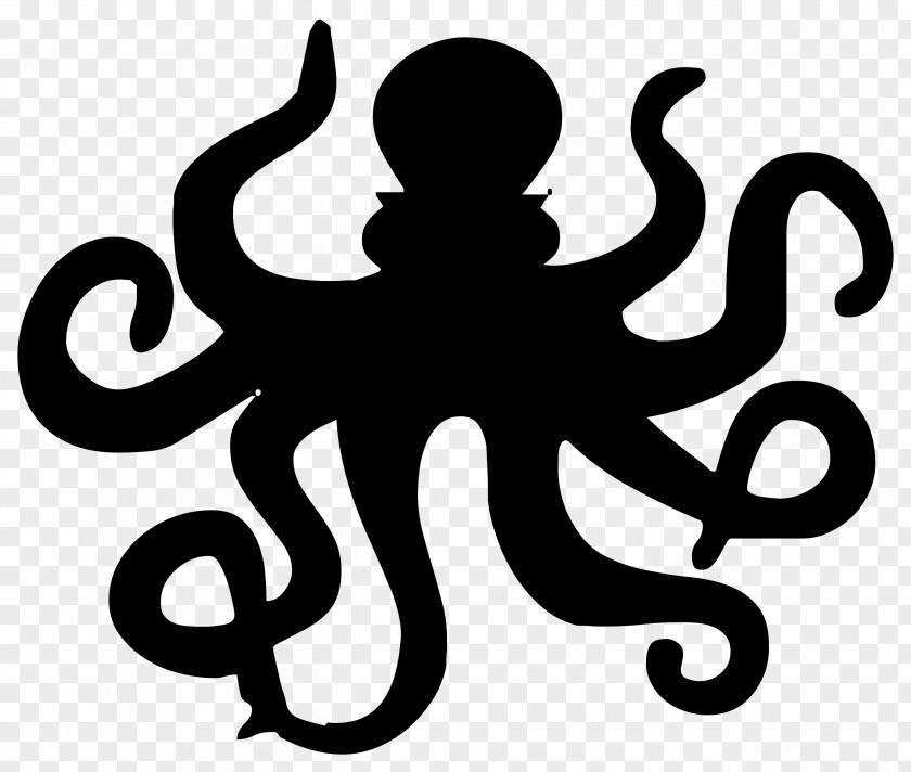 Silhouette Octopus Drawing Clip Art PNG