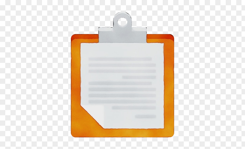 Clipboard Document Orange PNG