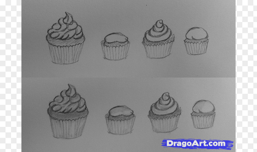 How To Draw A Cupcake Frosting & Icing Muffin Drawing Clip Art PNG