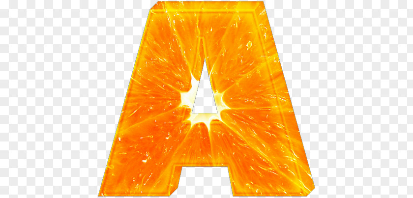 Orange Alphabet Letter Font PNG