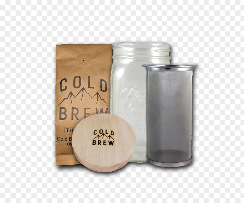 Coffee Cold Brew Mason Jar Glass PNG