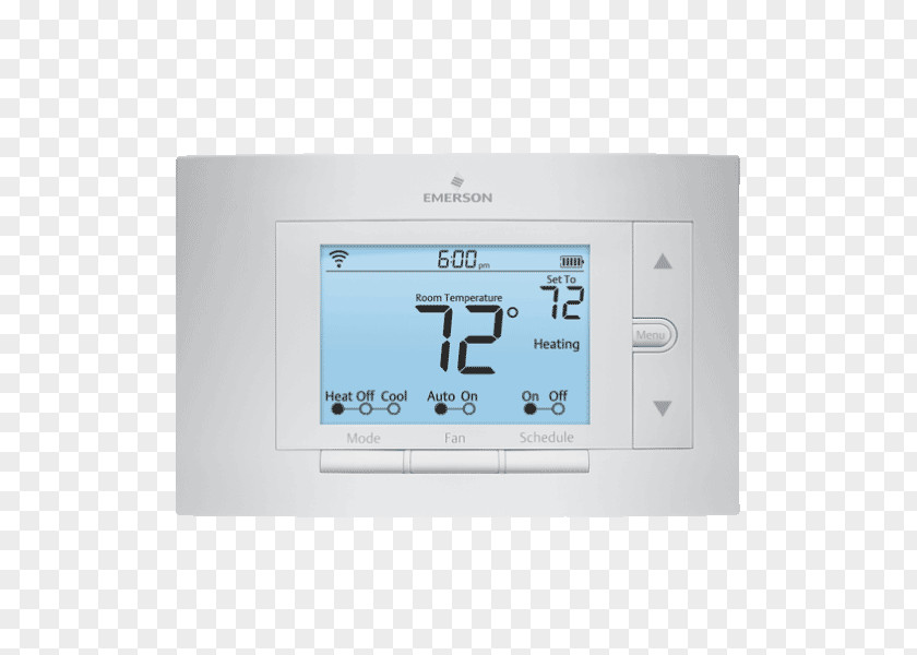 Emerson Smart Thermostat Programmable Wi-Fi HVAC PNG
