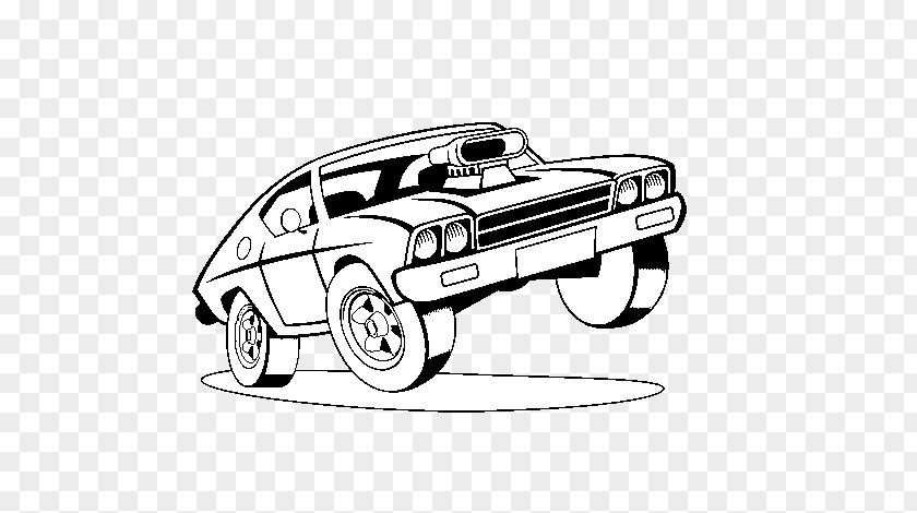 Muscle Cars Sports Car Dodge Coloring Book PNG