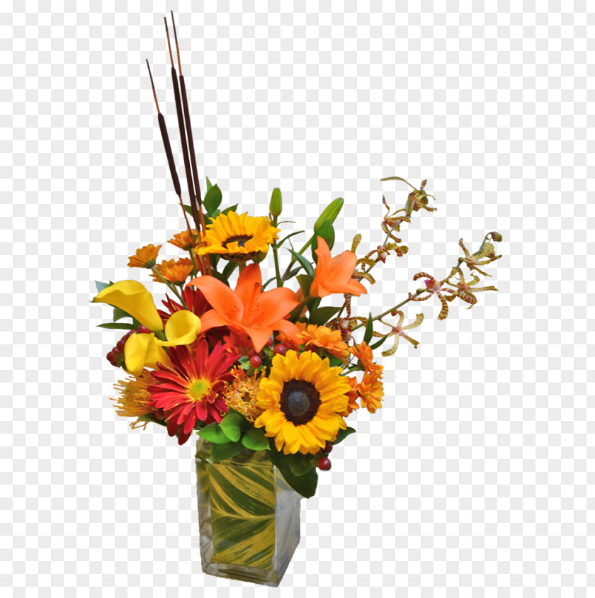 Painted Lady Webbing Floral Design Flower Bouquet Cut Flowers Vase PNG