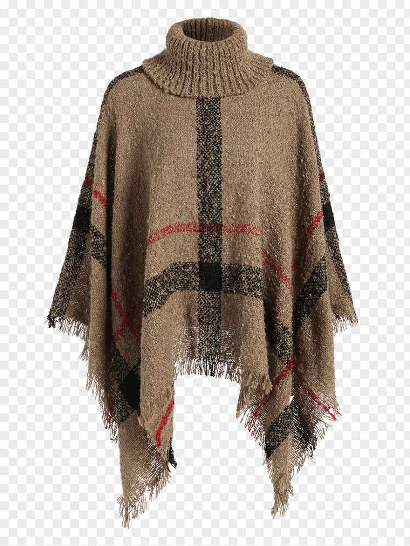 Sweater Cape Poncho Fashion Sleeve Polo Neck PNG