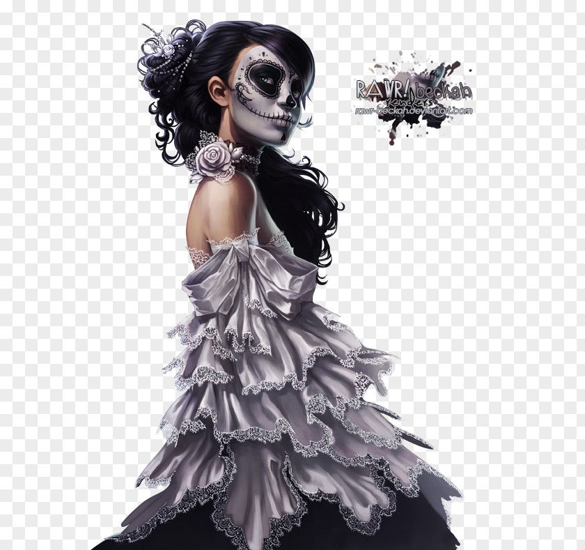 Calavera Day Of The Dead Death Art PNG of the Art, female singer clipart PNG