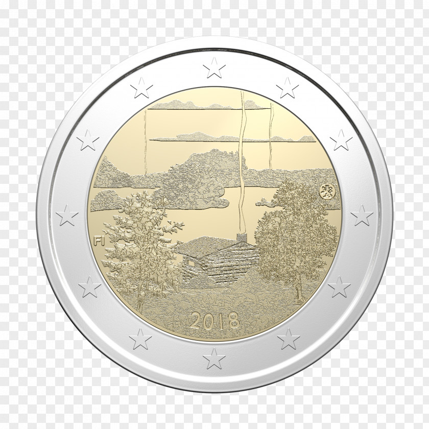 Coin Koli, Finland 2 Euro Commemorative Coins PNG