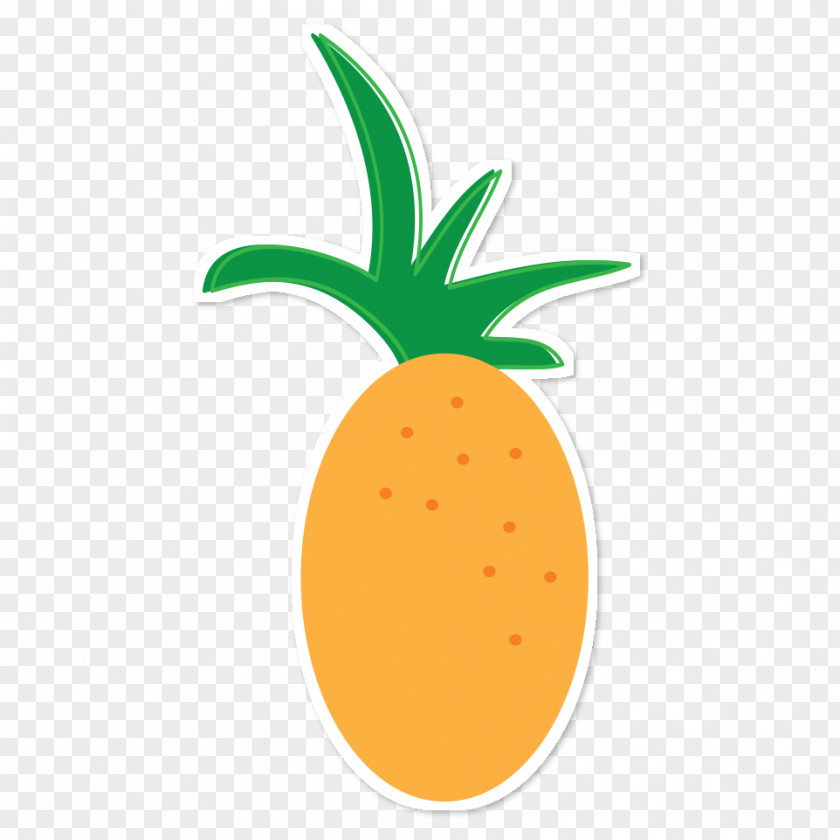Pineapple Art Adhesive Food Sticker PNG