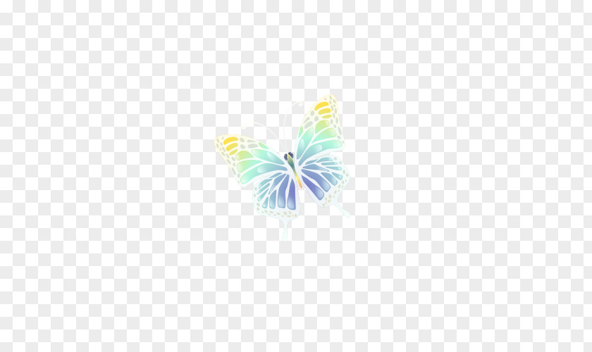 Sparkling Blue Butterfly Yellow Computer Pattern PNG