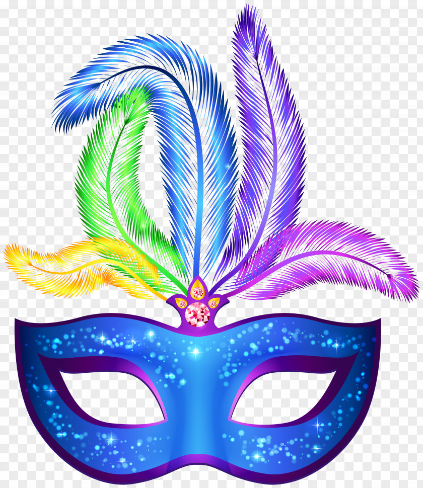 Blue Carnival Mask Clip Art Image Of Venice MassKara Festival PNG