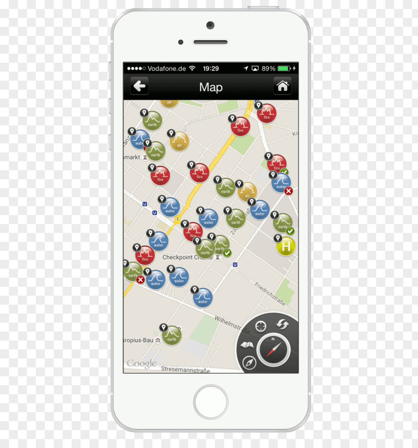 Map App Mobile Phones Treasure Hunt Smartphone PNG