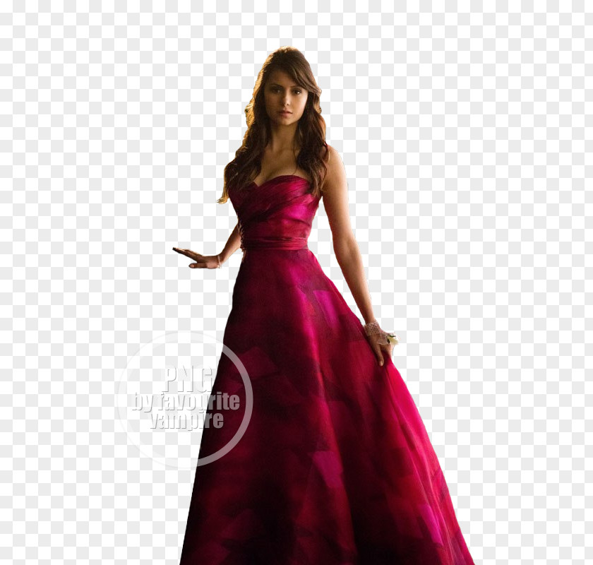 Nina Dobrev Elena Gilbert Katherine Pierce Stefan Salvatore Dress Gown PNG