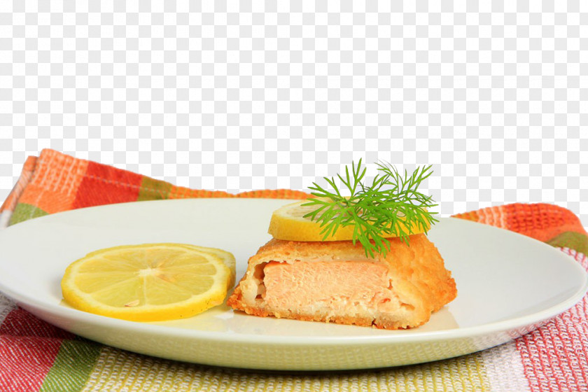 Fried Melon Pieces Smoked Salmon Stock Photography Fish PNG