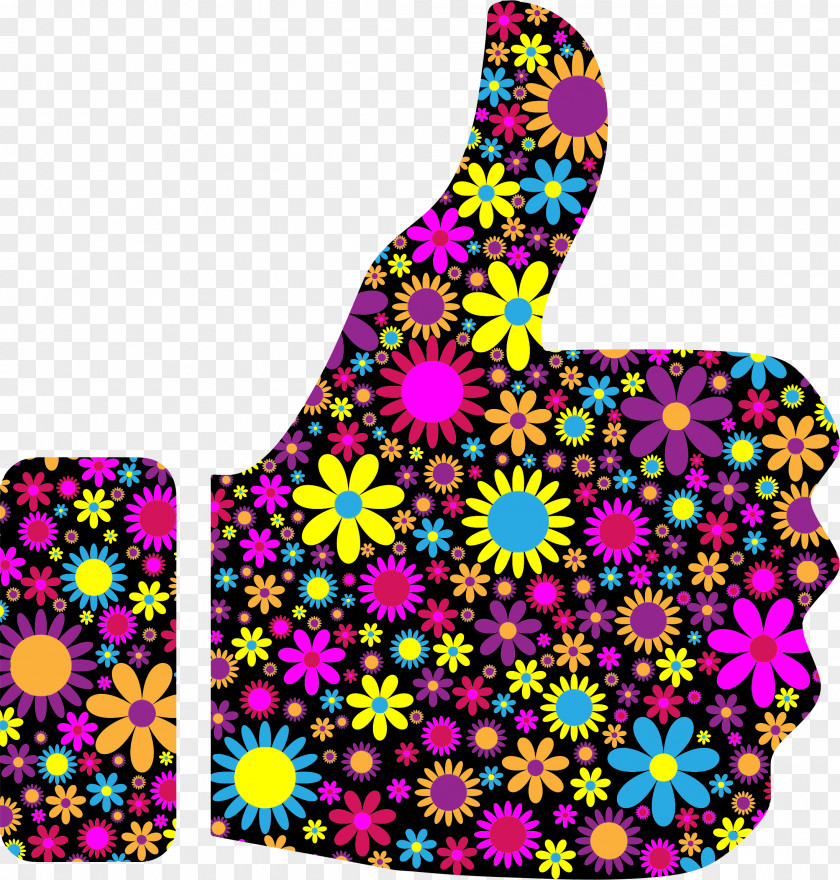 Hand Emoji Thumb Signal Flower Clip Art PNG