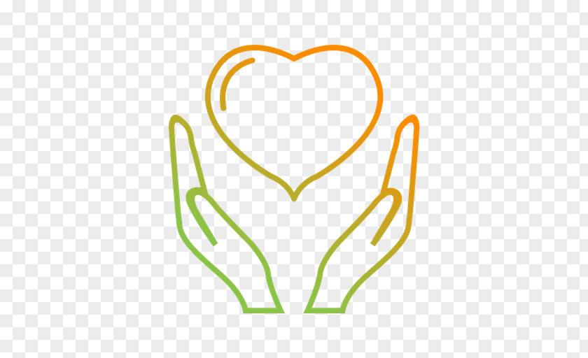 Logo Smile Yellow Heart Love Hand Gesture PNG