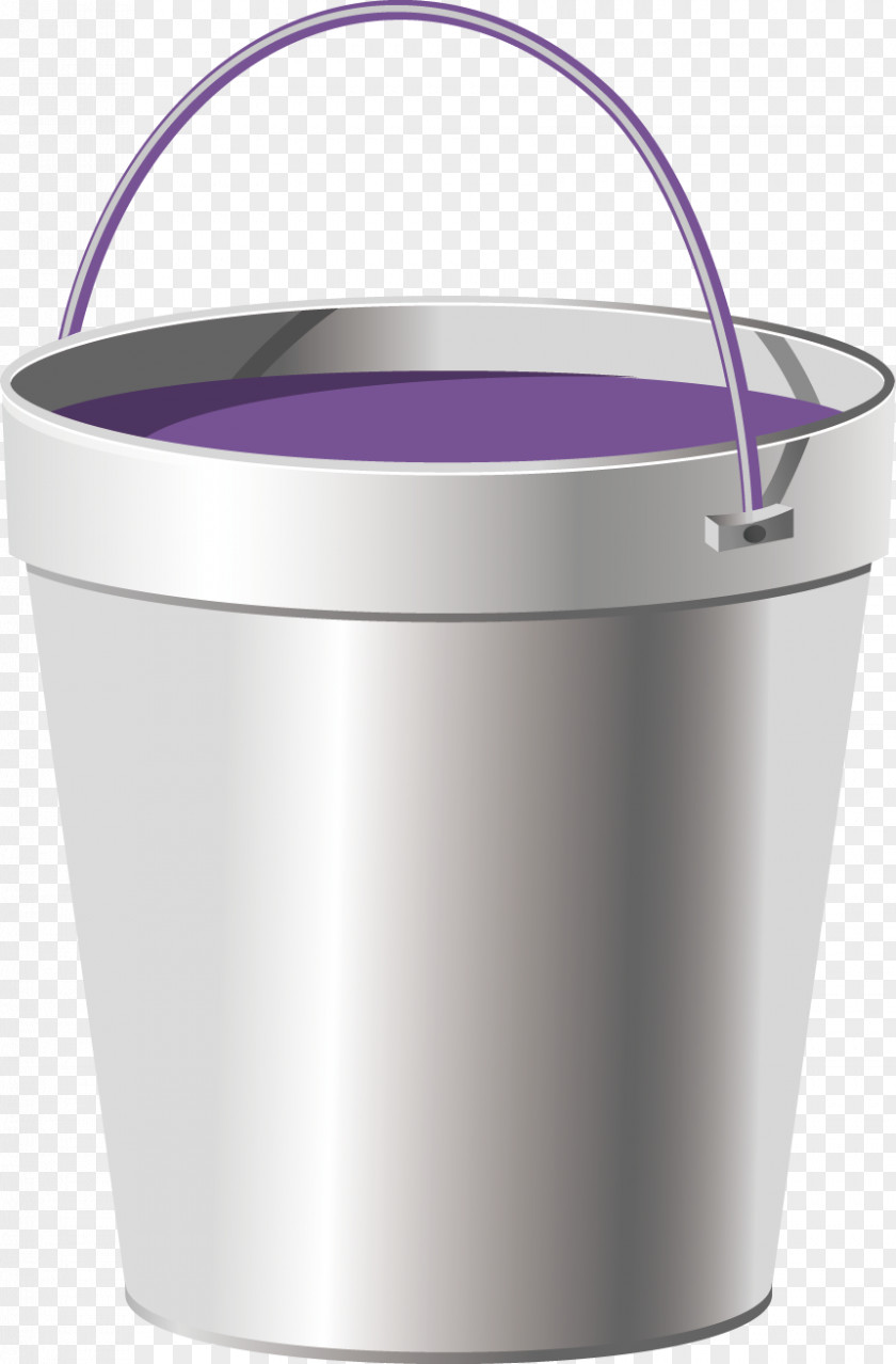 Purple Bucket Paint PNG