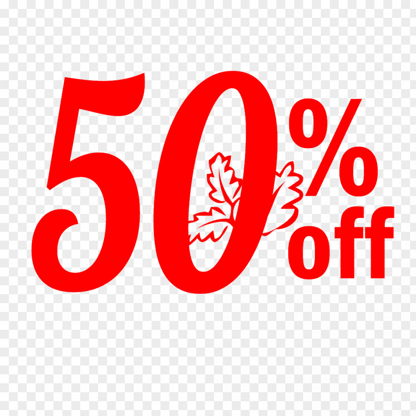 Thanksgiving Sale 50% Off Discount Tag. PNG
