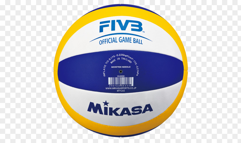 Volleyball Beach Mikasa Sports P.VLS300 Beachvolleyball Size 5 PNG