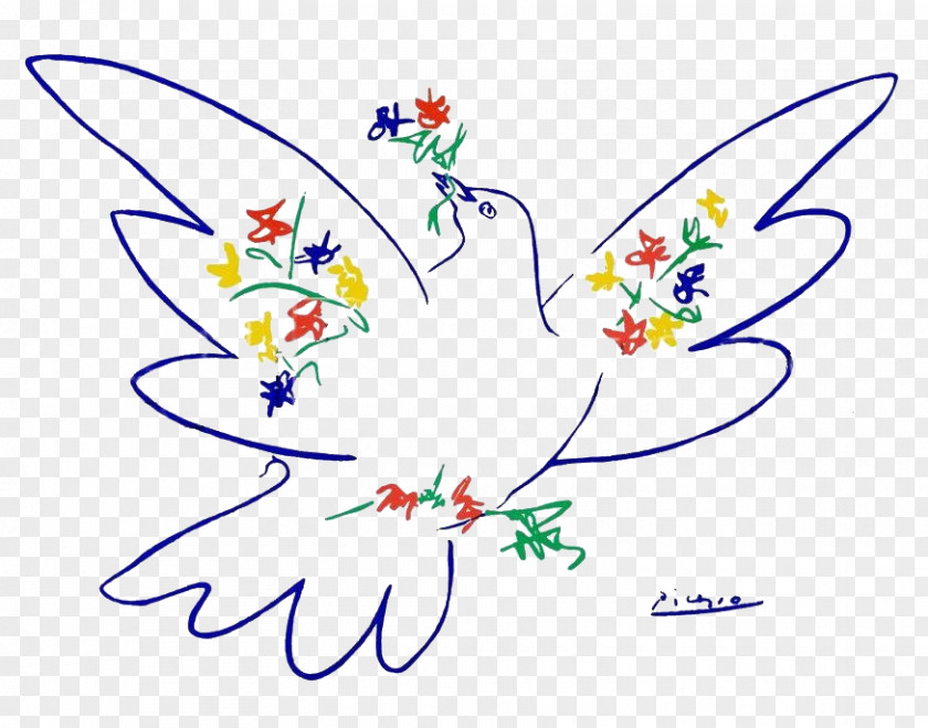 Doves As Symbols Poster Art Painting Dove Of Peace Blue PNG