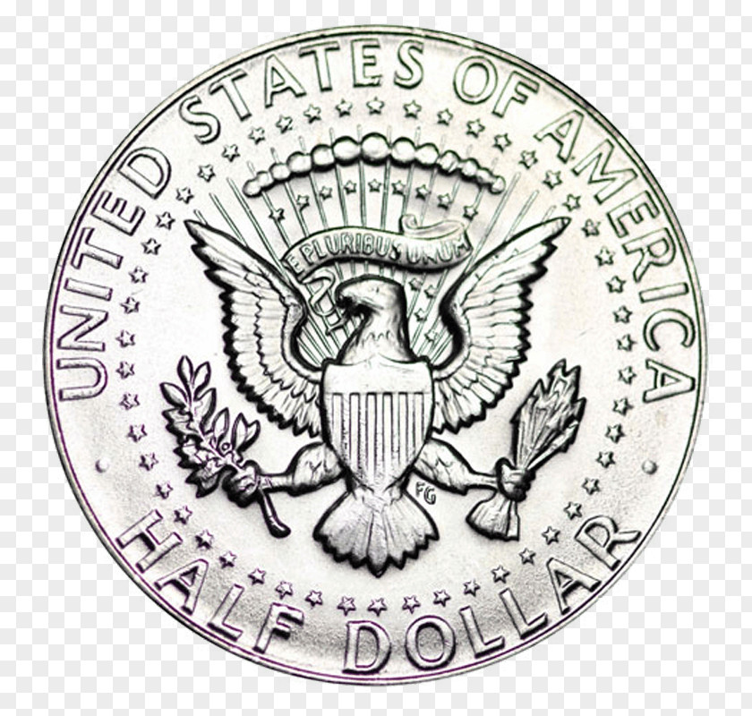 Kennedy Half Dollar Coin Silver PNG