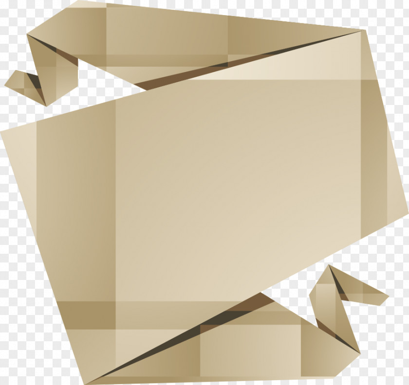 Vector Brown Origami Tag Paper Photography Illustration PNG