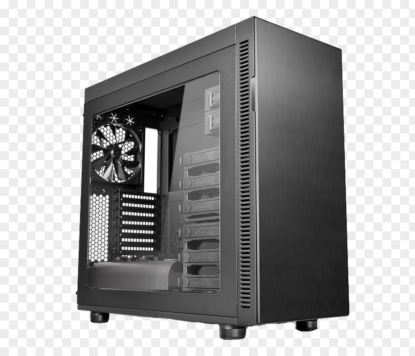 Computer Cases & Housings Suppressor F51 Window E-ATX Mid-Tower Chassis CA-1E1-00M1WN-00 Thermaltake Personal PNG