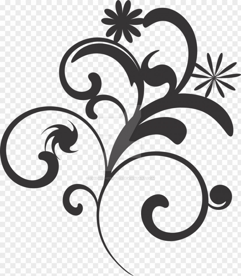 Flower Vector Black And White Clip Art PNG