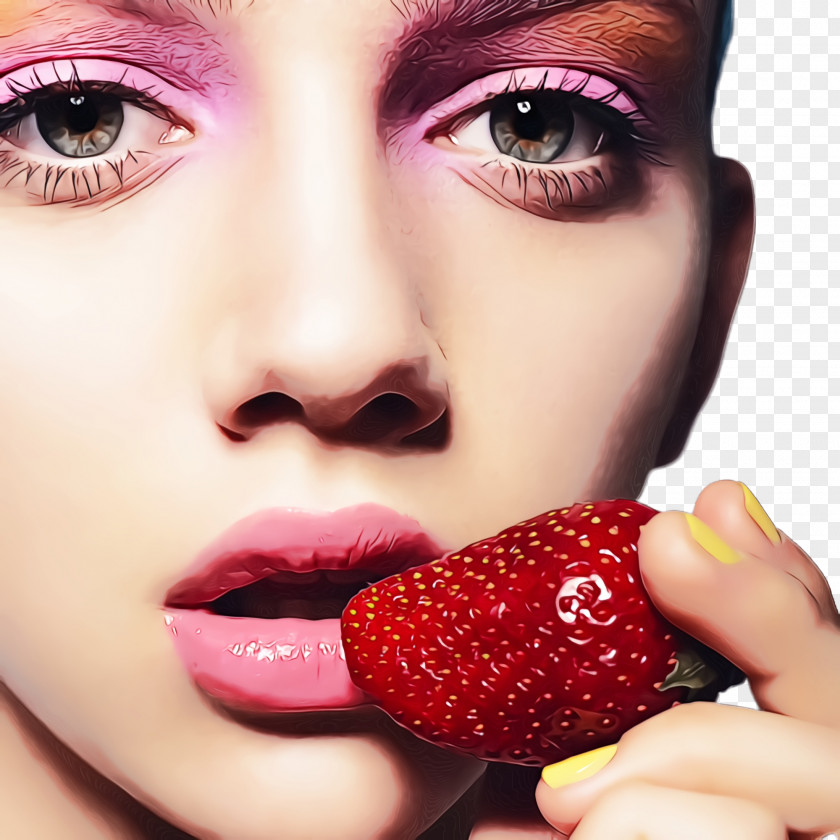 Mouth Eye Strawberry PNG