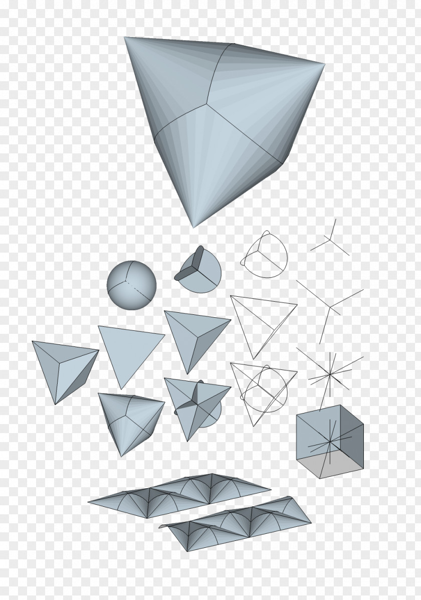 Origami Tetrahedron Geometry Sphere Triangle PNG