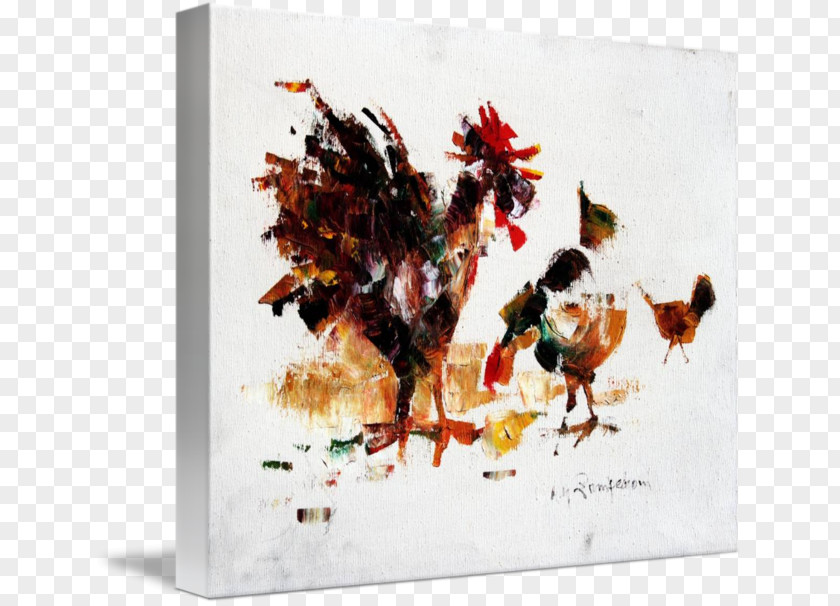 Painting Rooster Canvas Art PNG