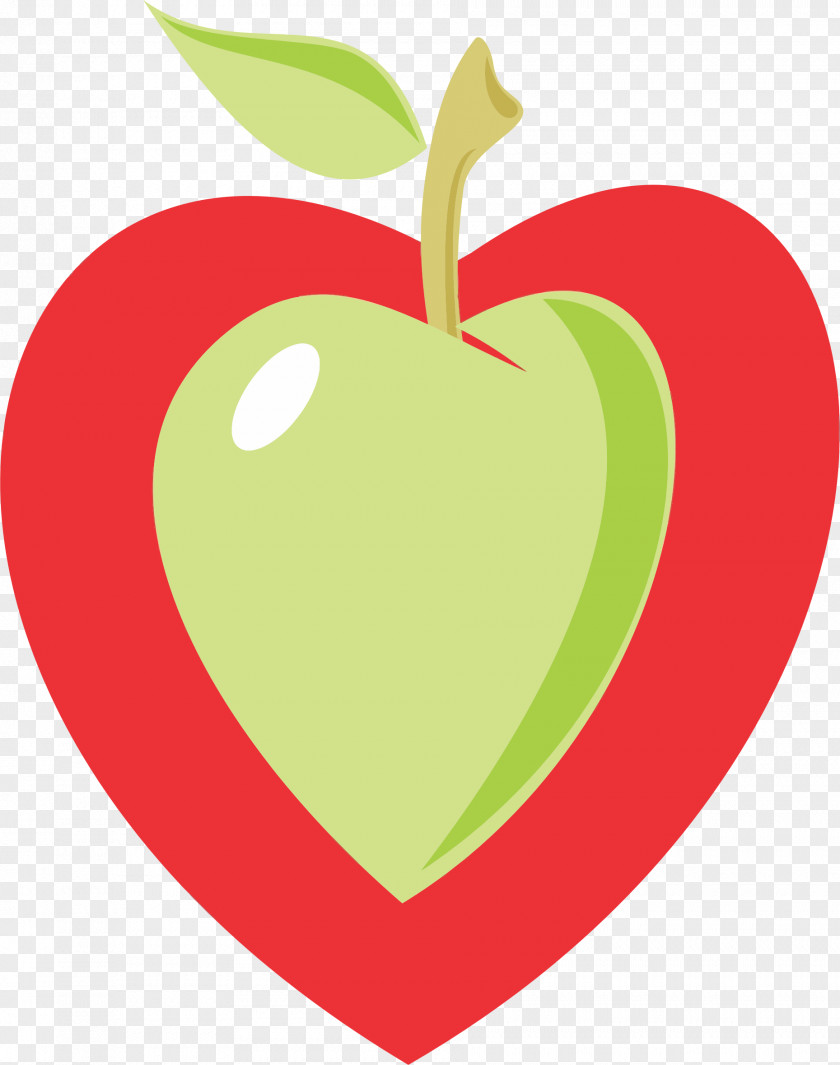 Watermelon Apple Heart Clip Art PNG