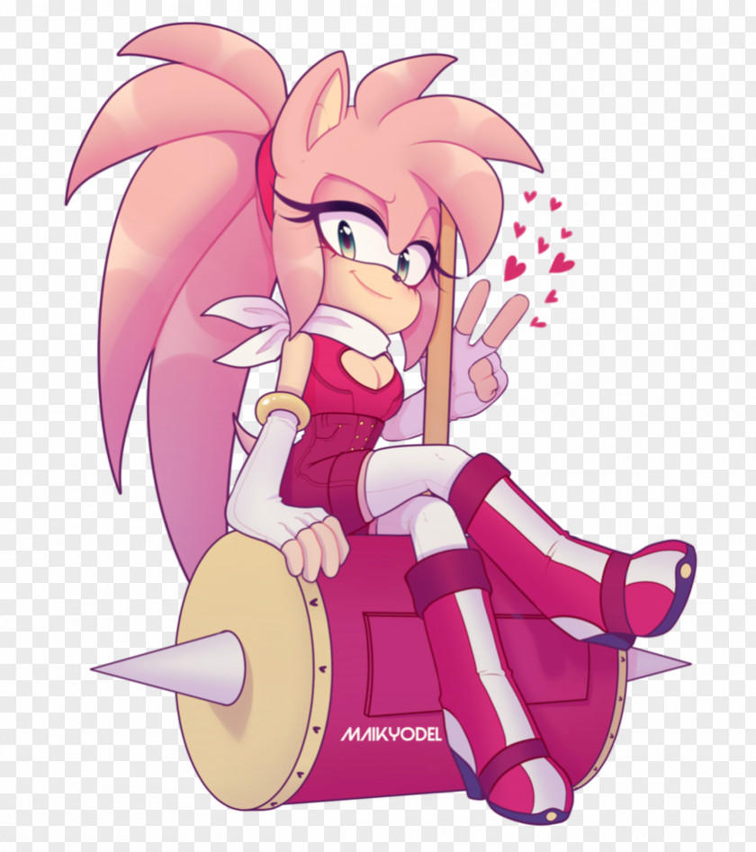Yodel Amy Rose Metal Sonic Fan Art The Hedgehog Drawing PNG