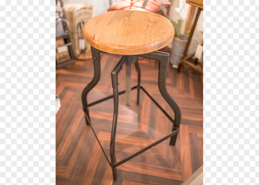Iron Stool Table Bar Chair Wood Stain PNG