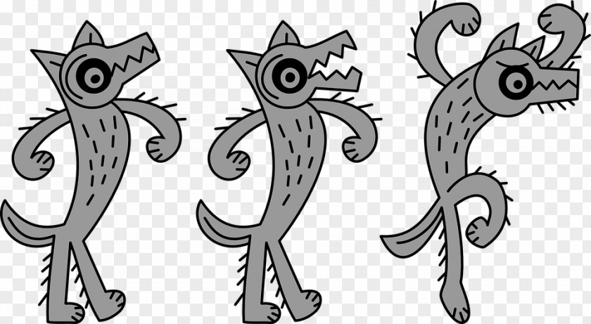 Wolf Cartoon Gray Download Clip Art PNG