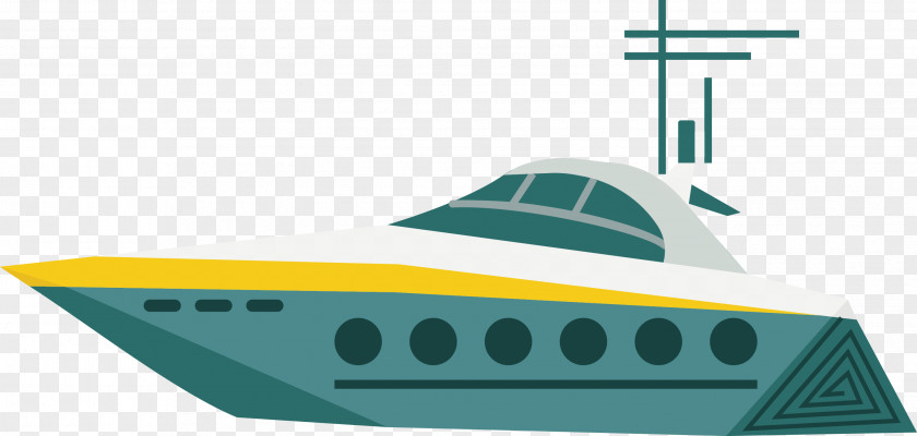 Flat Vector Freight Ships Yacht Ship Watercraft PNG